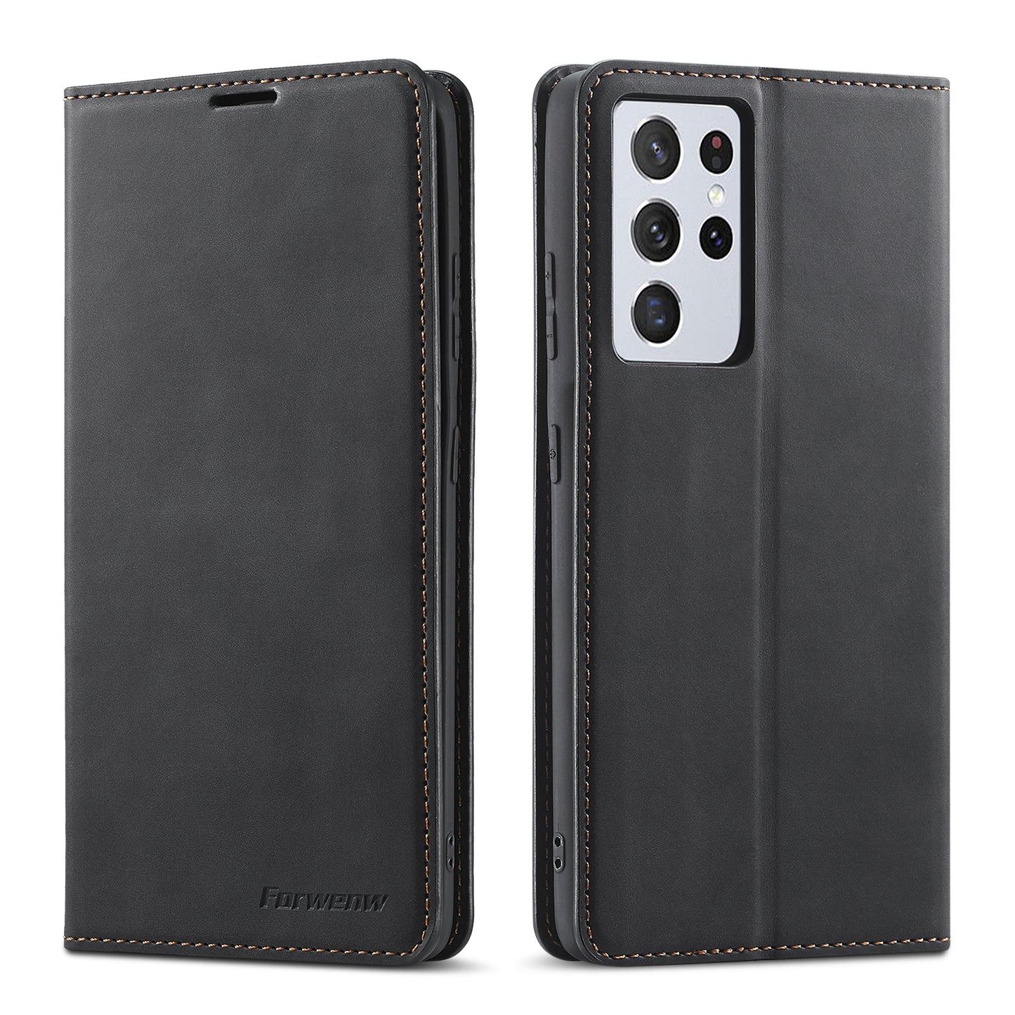 New Slim Galaxy S21 Ultra Leather Case Book Stand Wallet Magnetic