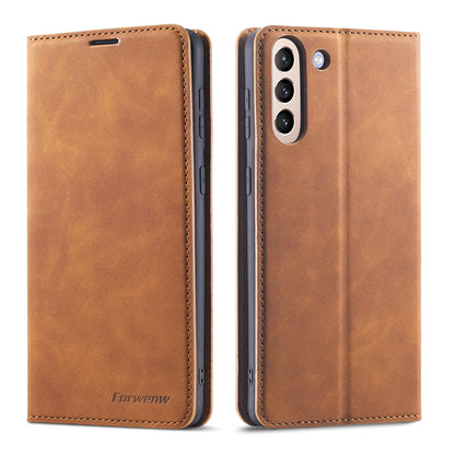 New Slim Galaxy S21 FE Leather Case Book Stand Wallet Magnetic