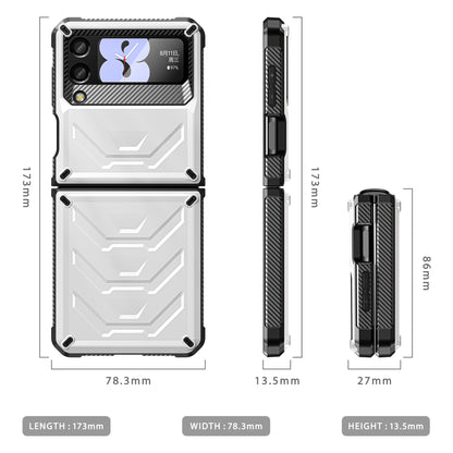 Mech King Galaxy Z Flip3 Case Full-Body Rugged Protection Mul-angele Kicktand