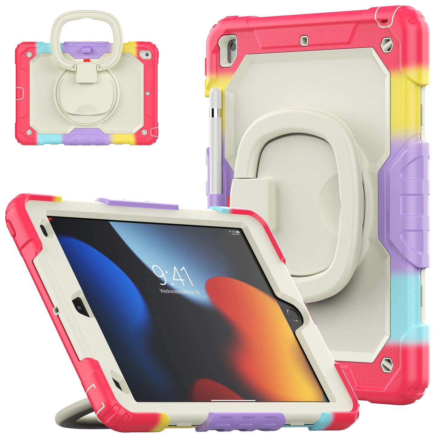 Tough Hook iPad Pro 10.5 Shockproof Case Rotatable Folding Handle Grip