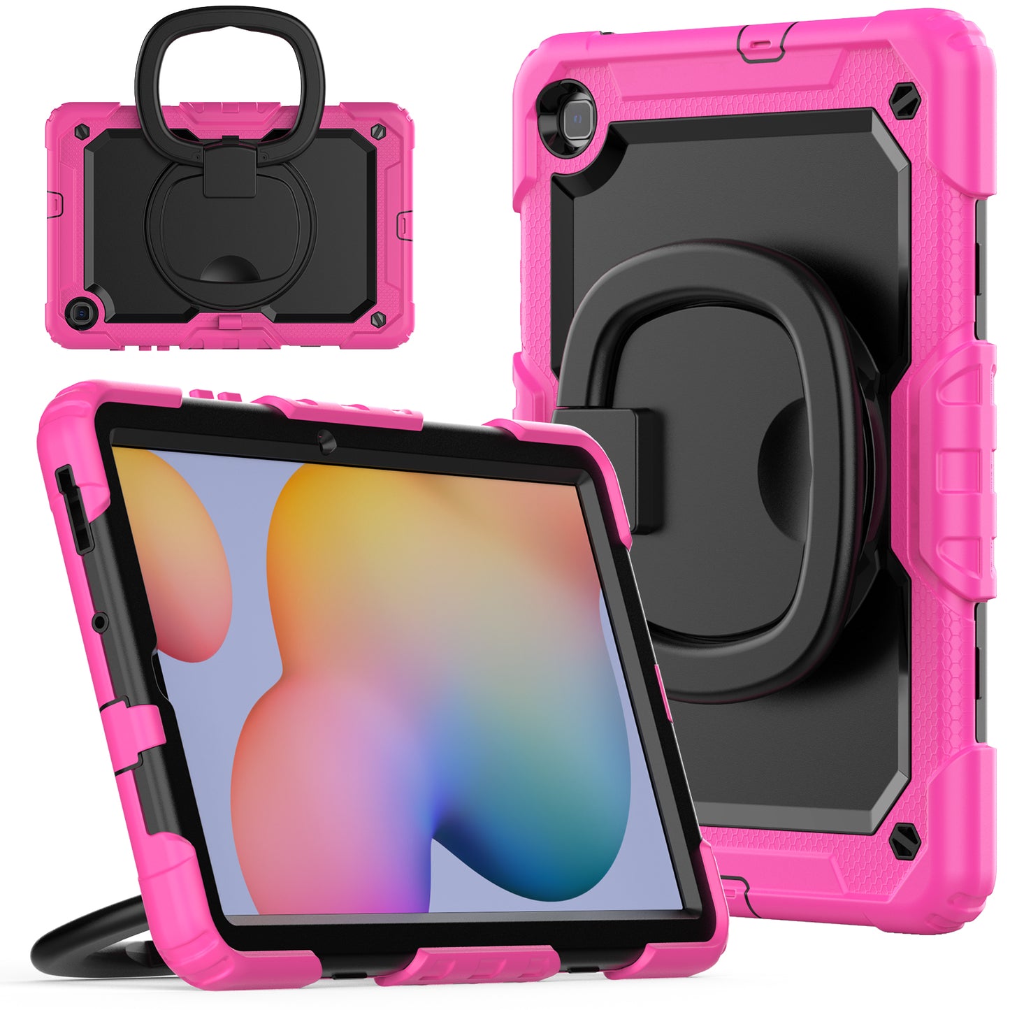 Tough Hook Galaxy Tab S6 Lite Shockproof Case Rotatable Folding Handle Grip