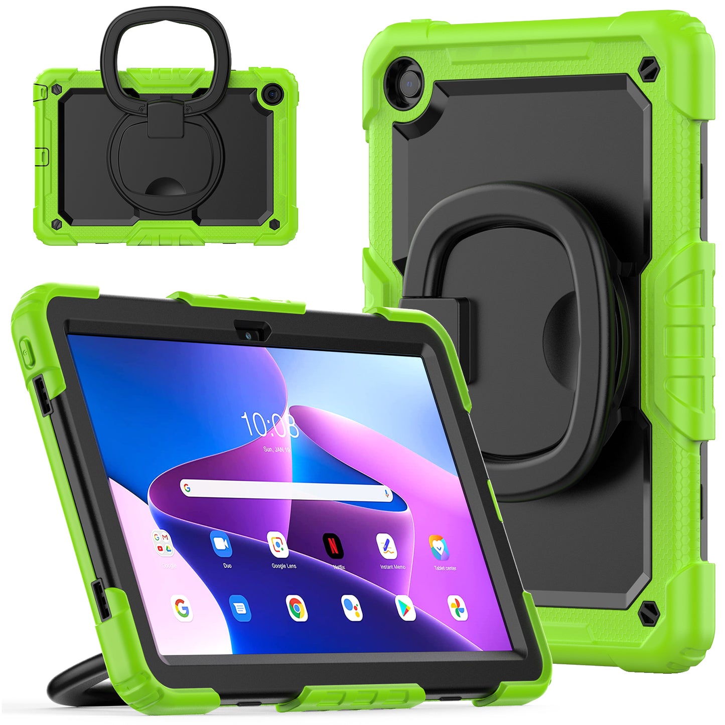 Tough Hook Lenovo Tab M10 2022 Shockproof Case Rotatable Folding Handle Grip