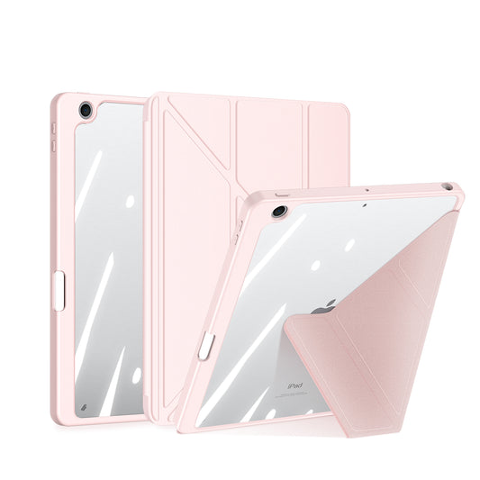 Magic Portrail Apple iPad 8 Leather Case Detachable Back Soft TPU Clear Mutiple Stand