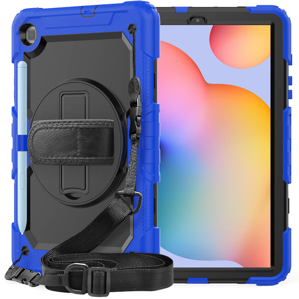 Tough Strap Galaxy Tab S6 Lite Shockproof Case Multi-functional Built-in Screen Protector