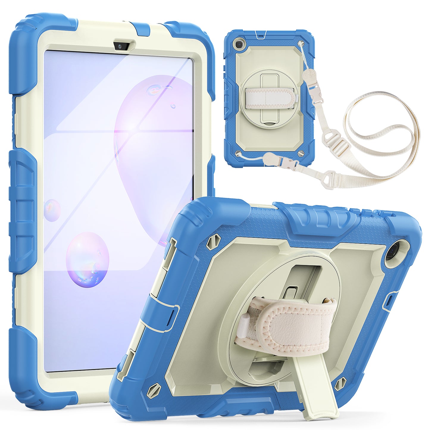 Tough Strap Galaxy Tab A 8.4 Shockproof Case Built-in Screen Protector