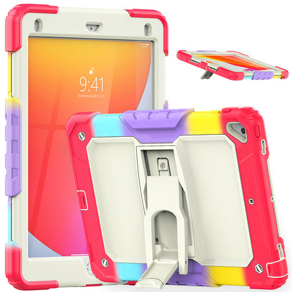 Kickstand iPad 6 Shockproof Case Built-in Screen Protector Shoulder Strap Detachable