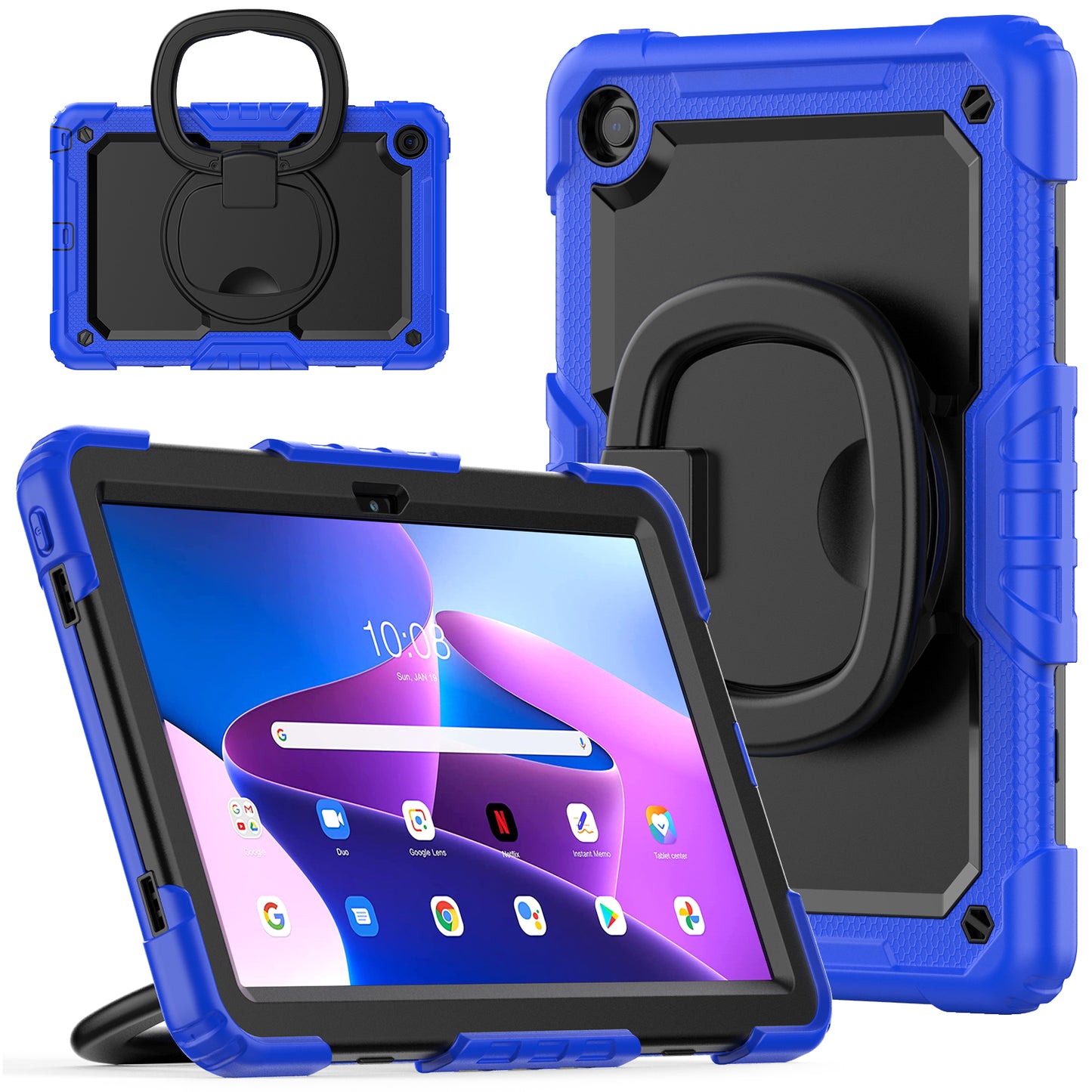 Tough Hook Lenovo Tab M10 2022 Shockproof Case Rotatable Folding Handle Grip