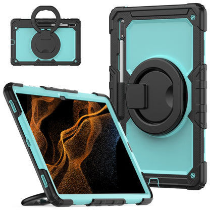 Tough Hook Galaxy Tab S9 Ultra Shockproof Case Rotatable Folding Handle Grip