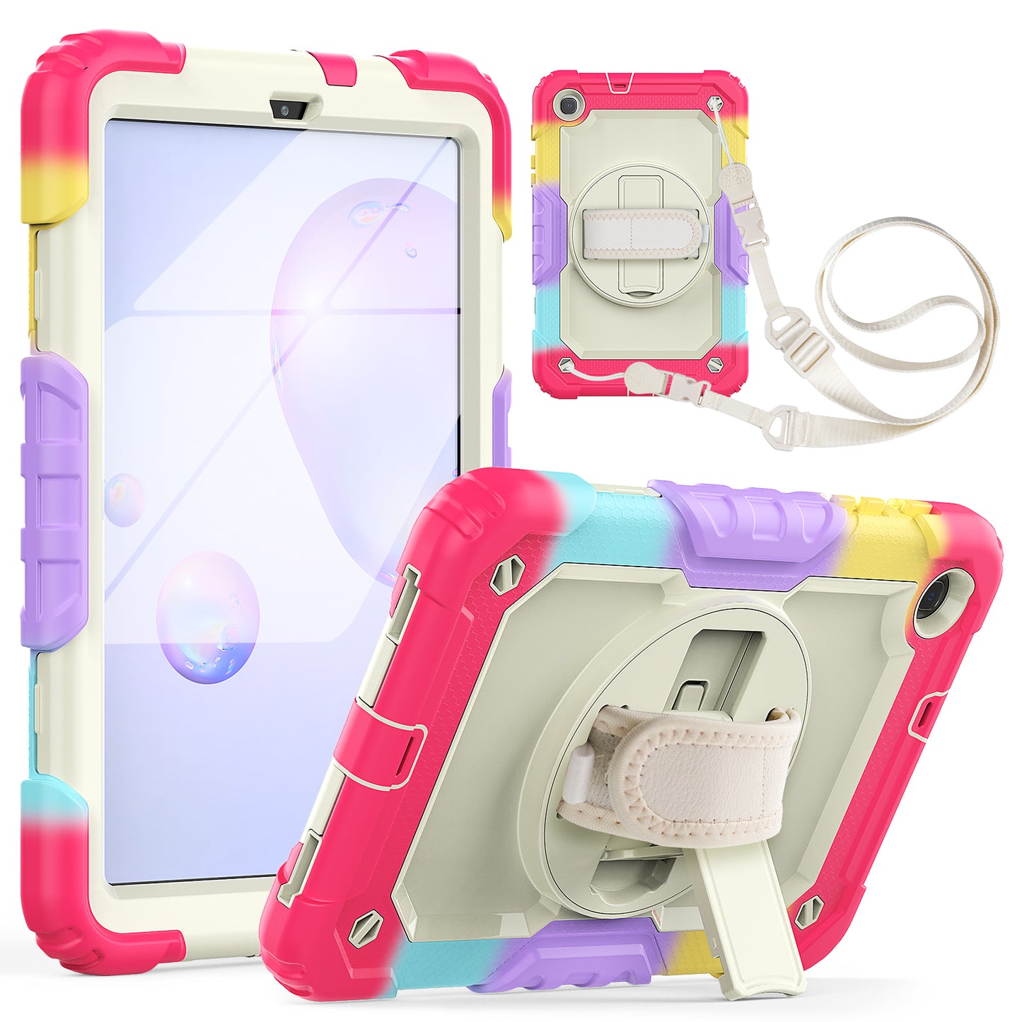 Tough Strap Galaxy Tab A 8.4 Shockproof Case Built-in Screen Protector