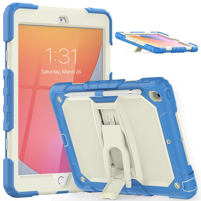 Kickstand iPad 7 Shockproof Case Built-in Screen Protector Shoulder Strap Detachable