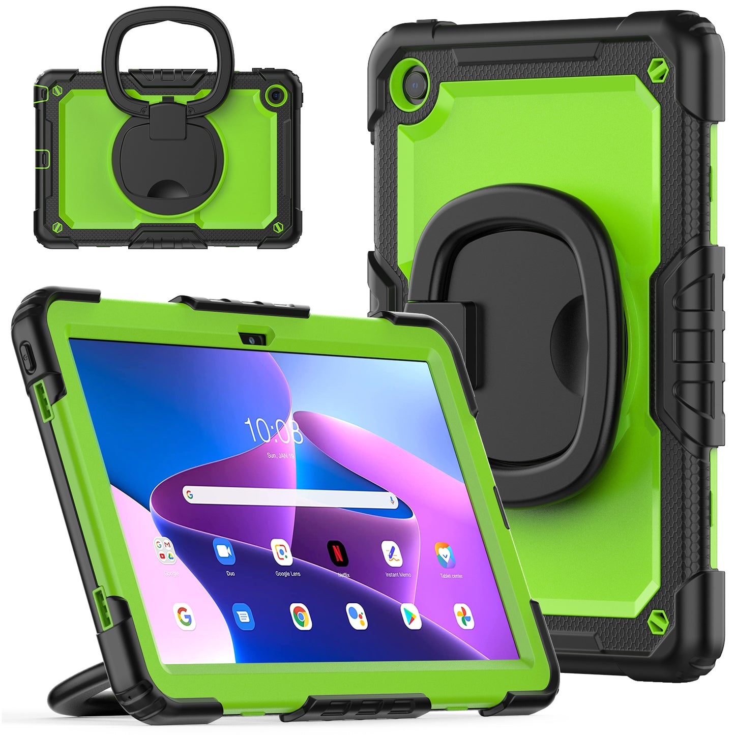 Tough Hook Lenovo Tab M10 2022 Shockproof Case Rotatable Folding Handle Grip