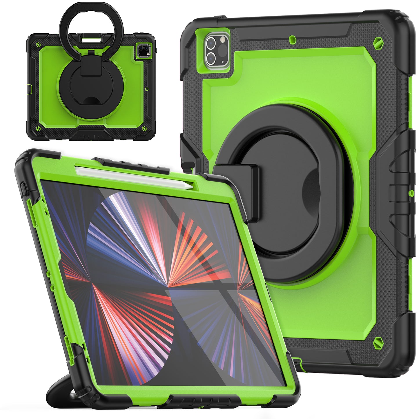 Tough Hook iPad Pro 12.9 2020 Shockproof Case Rotatable Folding Handle Grip