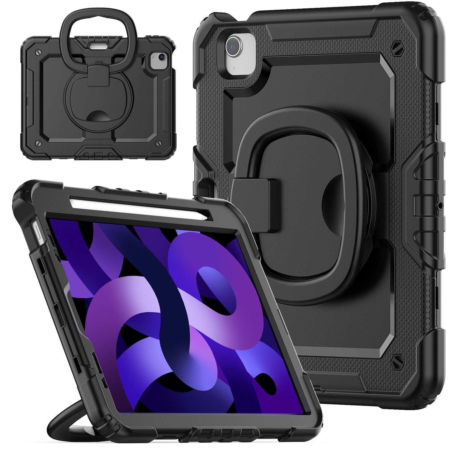 Tough Hook iPad Air 4 Shockproof Case Rotatable Folding Handle Grip