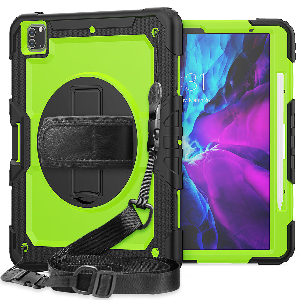 Tough Strap iPad Pro 12.9 2018 Shockproof Case Multi-functional Built-in Screen Protector