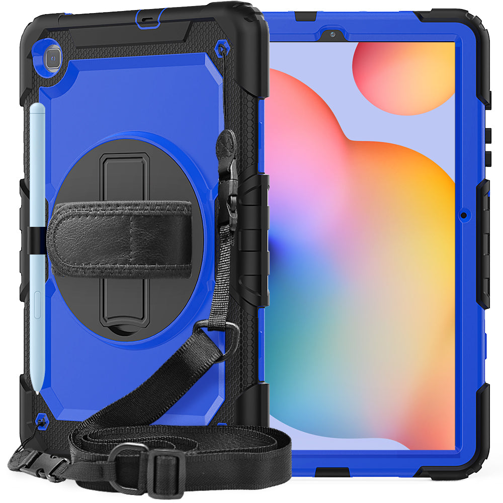 Tough Strap Galaxy Tab S6 Lite Shockproof Case Multi-functional Built-in Screen Protector