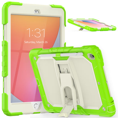 Kickstand iPad 9 Shockproof Case Built-in Screen Protector Shoulder Strap Detachable