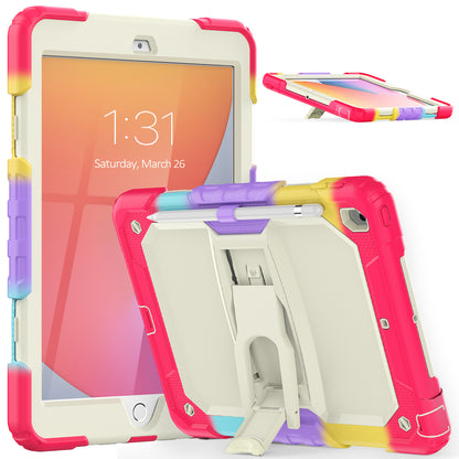 Kickstand iPad 9 Shockproof Case Built-in Screen Protector Shoulder Strap Detachable