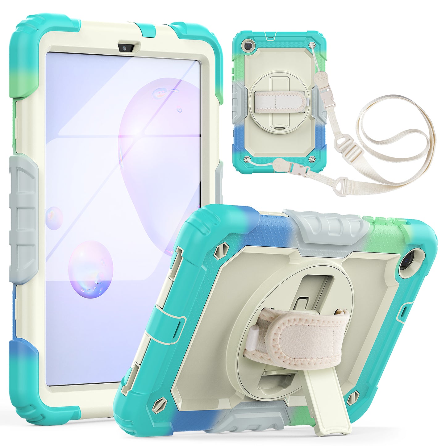 Tough Strap Galaxy Tab A 8.4 Shockproof Case Built-in Screen Protector