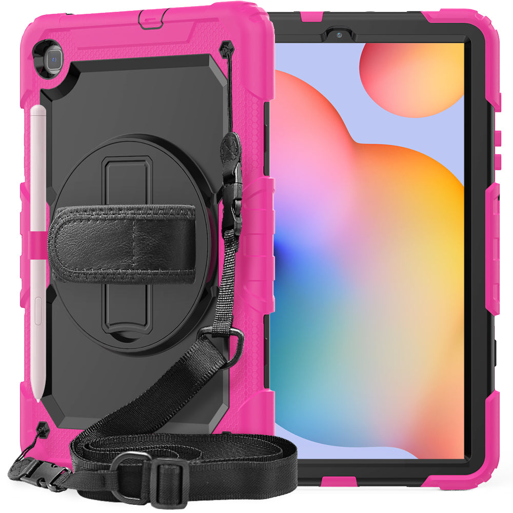 Tough Strap Galaxy Tab S6 Lite Shockproof Case Multi-functional Built-in Screen Protector