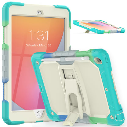 Kickstand iPad 8 Shockproof Case Built-in Screen Protector Shoulder Strap Detachable