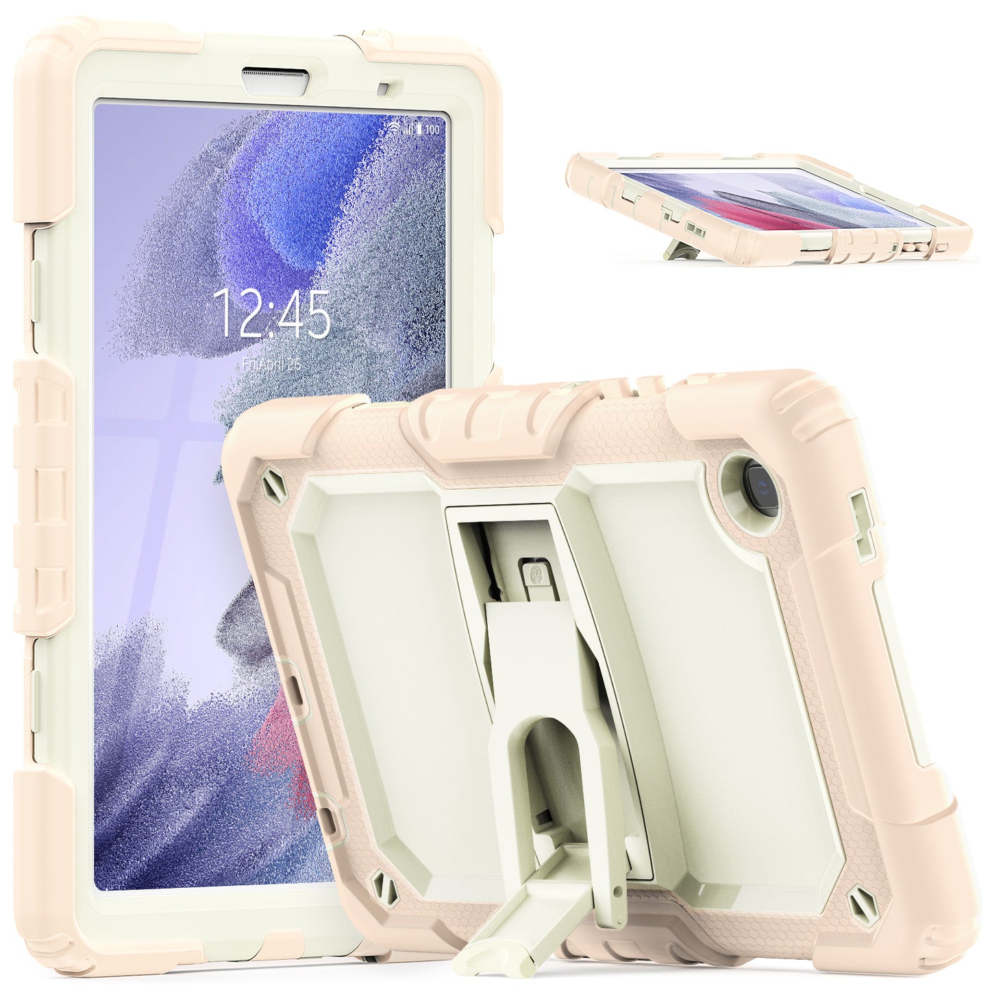 Kickstand Galaxy Tab A7 Lite Shockproof Case Built-in Screen Protector Strap