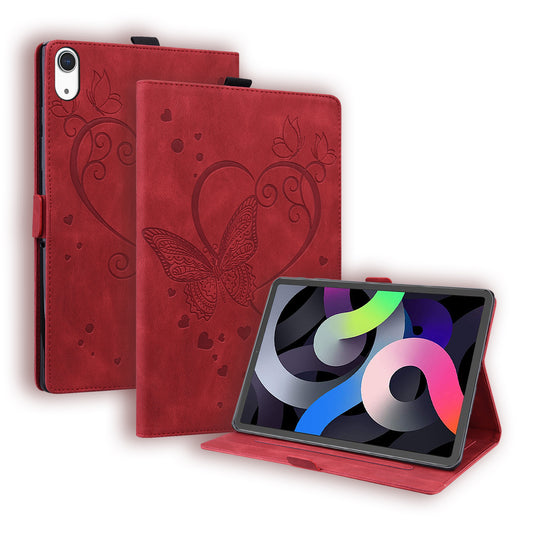 Love Butterfly iPad 10 Grils Leather Case Embossing Wallet Flip Stand