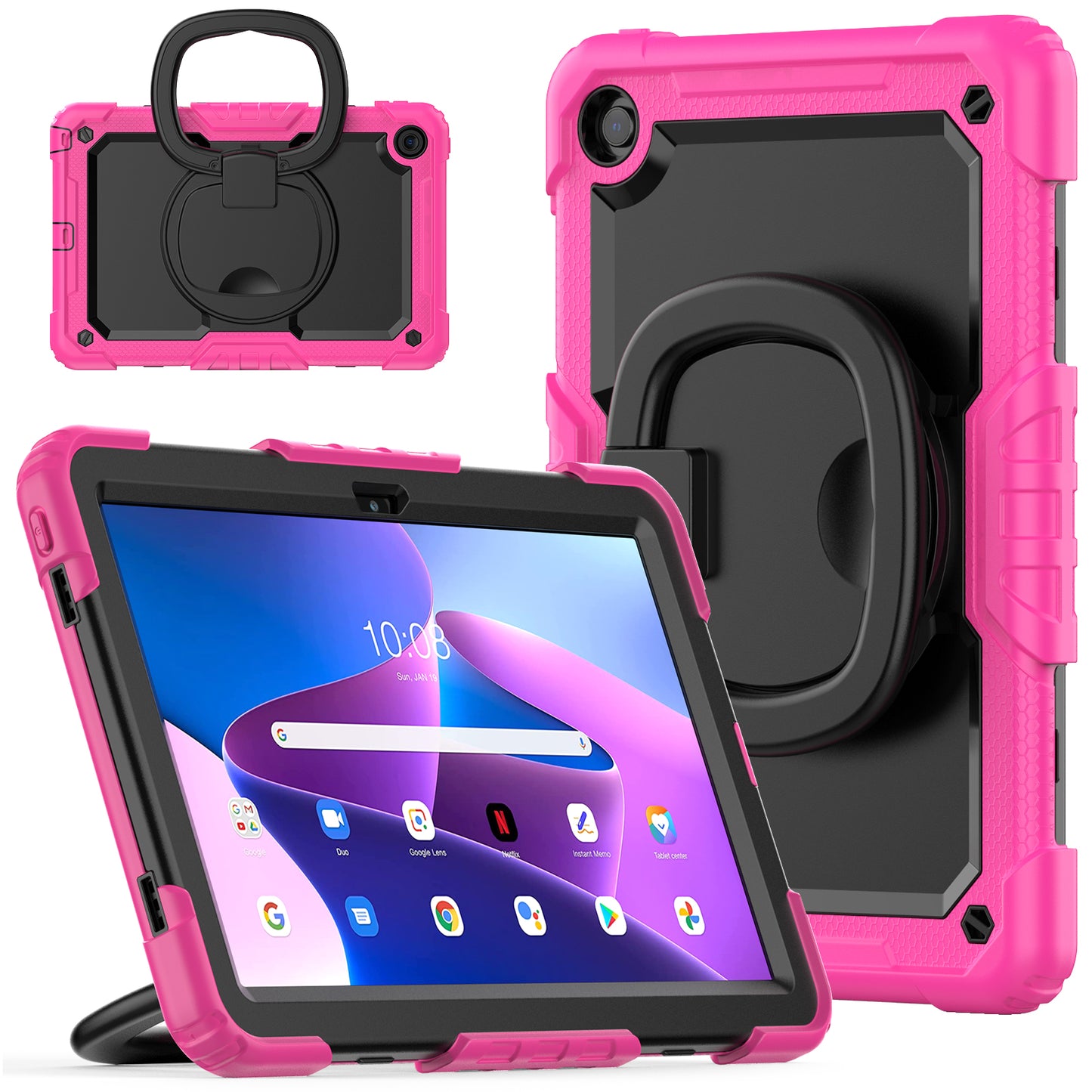 Tough Hook Lenovo Tab M10 2022 Shockproof Case Rotatable Folding Handle Grip