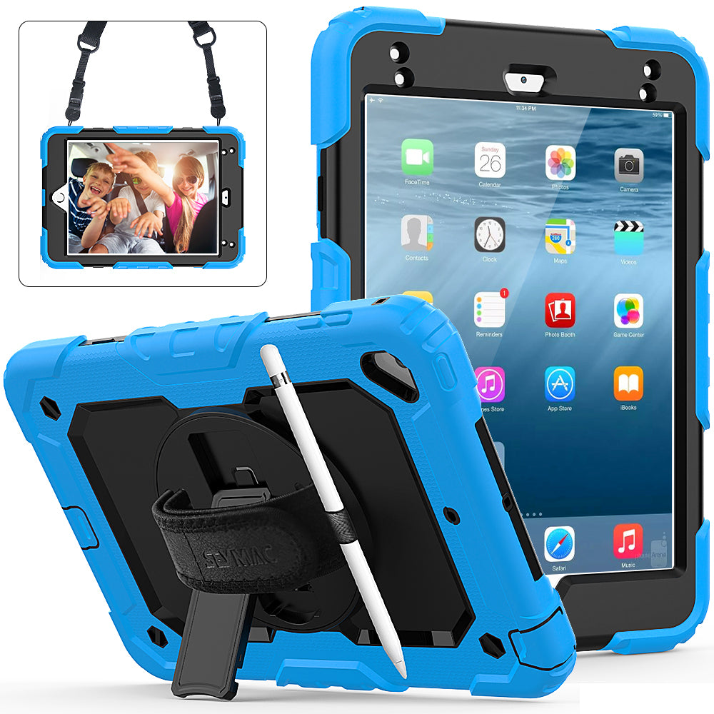 Tough Strap iPad Mini 5 Shockproof Case Multi-functional Built-in Screen Protector