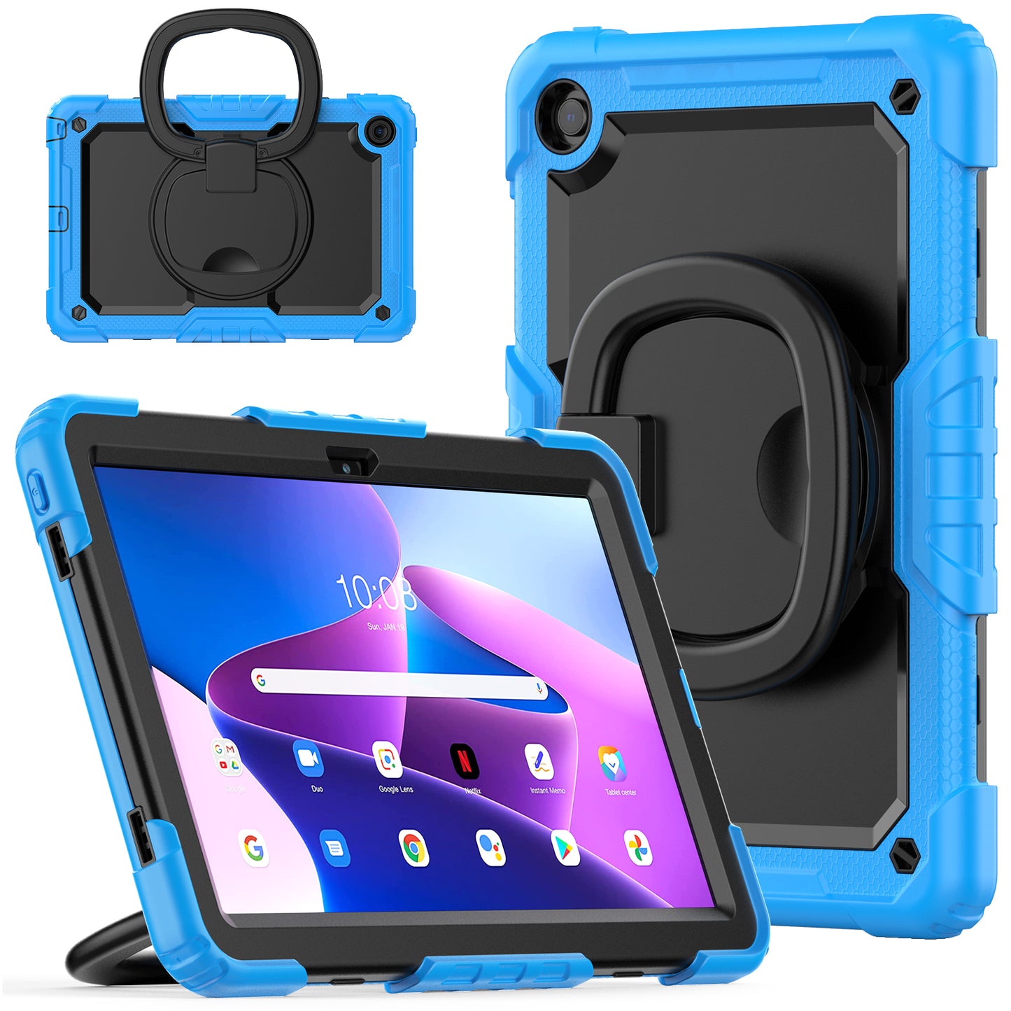 Tough Hook Lenovo Tab M10 2022 Shockproof Case Rotatable Folding Handle Grip