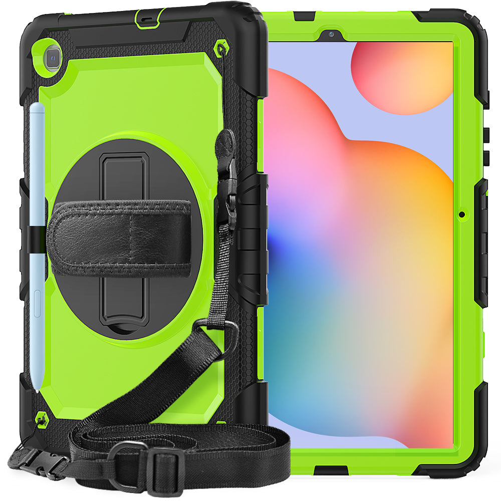 Tough Strap Galaxy Tab S6 Lite Shockproof Case Multi-functional Built-in Screen Protector