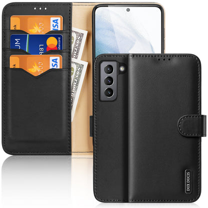 Hivo Magnetic Samsung Galaxy S21 FE Leather Case RFID Card Slots Magnetic Stand