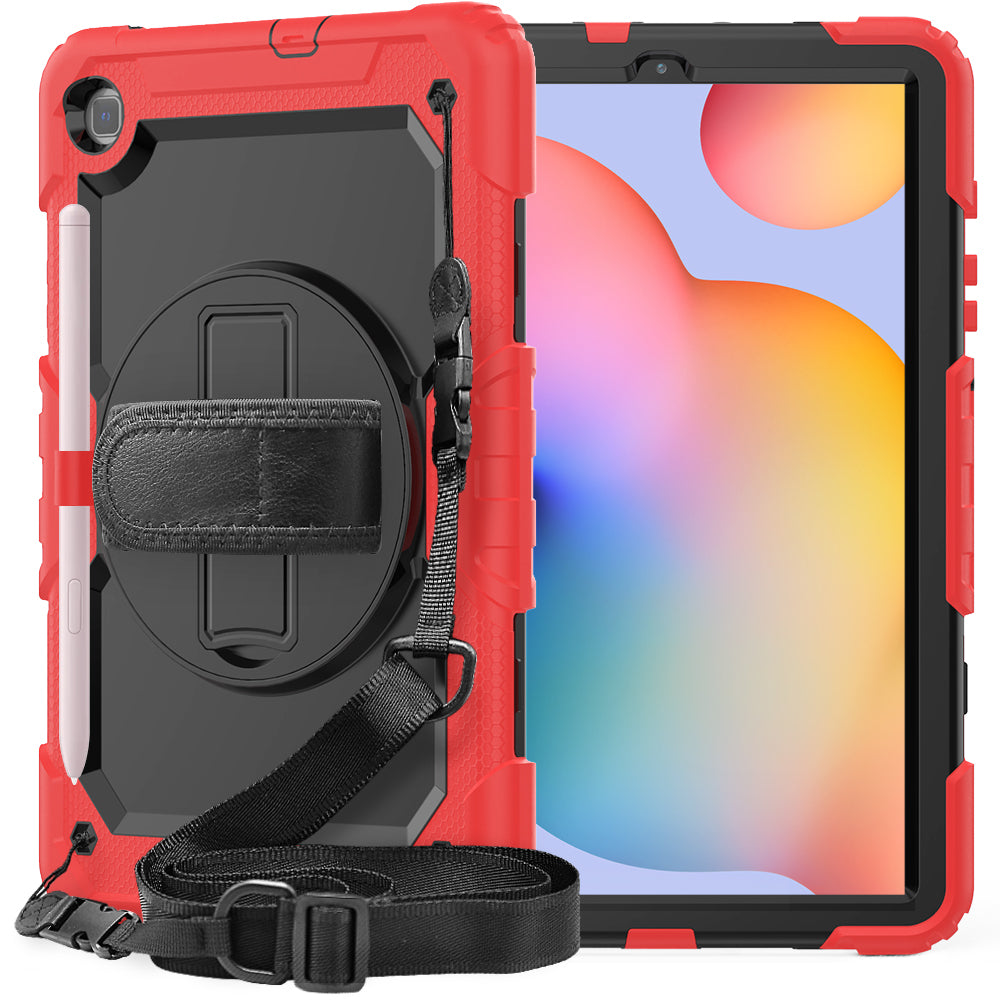 Tough Strap Galaxy Tab S6 Lite Shockproof Case Multi-functional Built-in Screen Protector