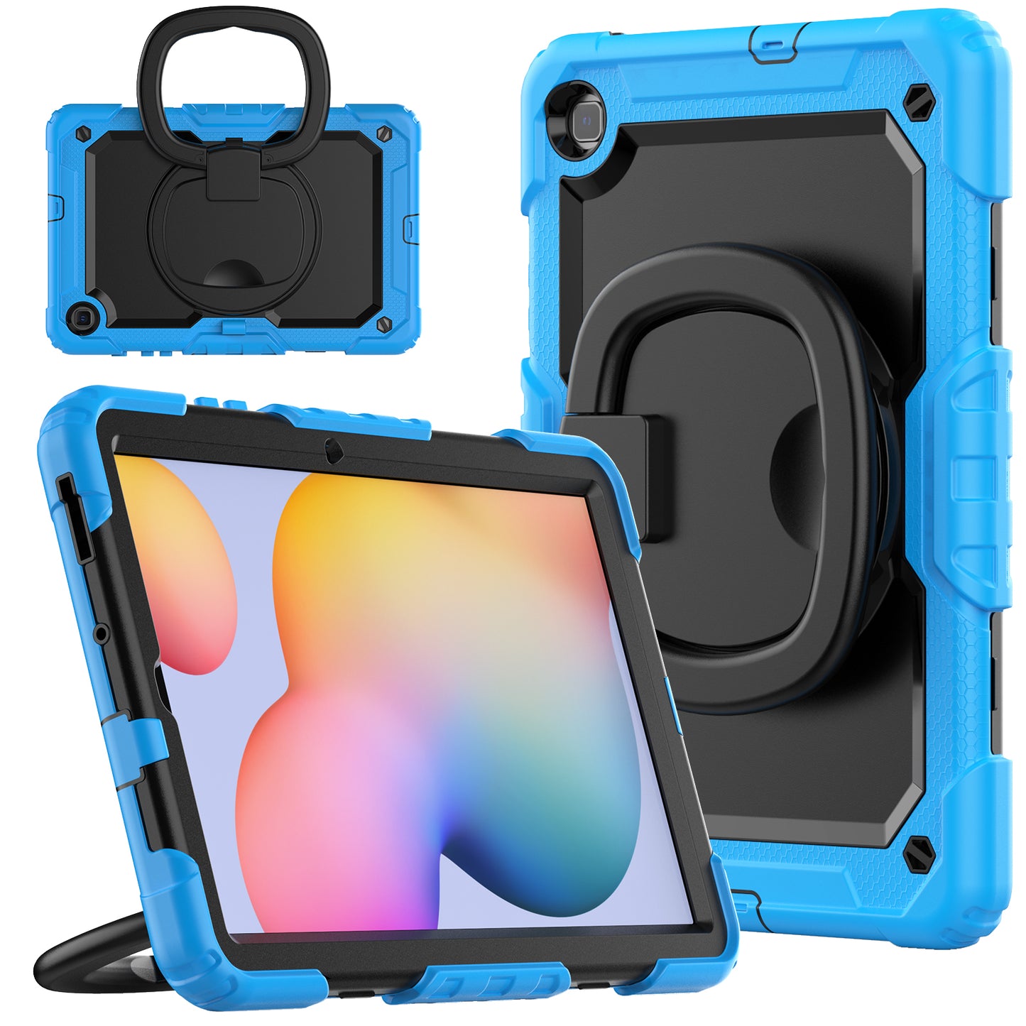 Tough Hook Galaxy Tab S6 Lite Shockproof Case Rotatable Folding Handle Grip