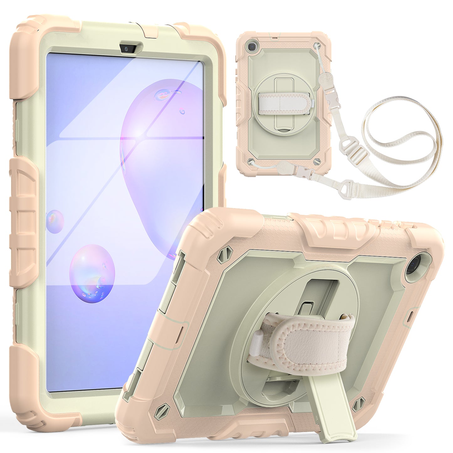 Tough Strap Galaxy Tab A 8.4 Shockproof Case Built-in Screen Protector