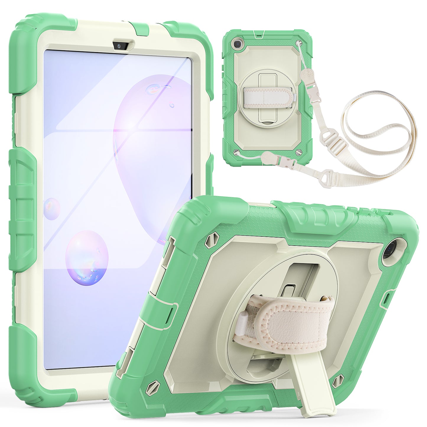 Tough Strap Galaxy Tab A 8.4 Shockproof Case Built-in Screen Protector