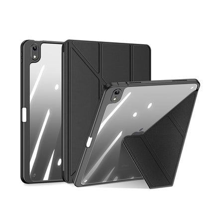 Magic Portrail Apple iPad 9 Leather Case Detachable Back Soft TPU Clear Mutiple Stand