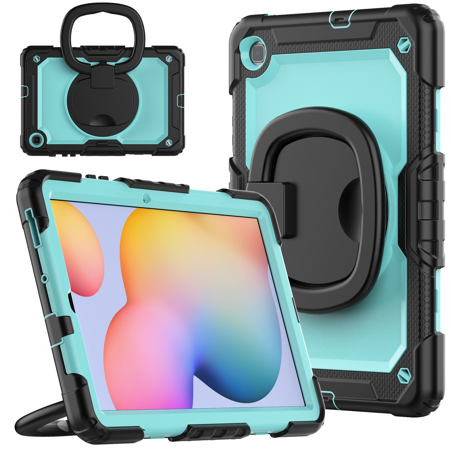 Tough Hook Galaxy Tab S6 Lite Shockproof Case Rotatable Folding Handle Grip