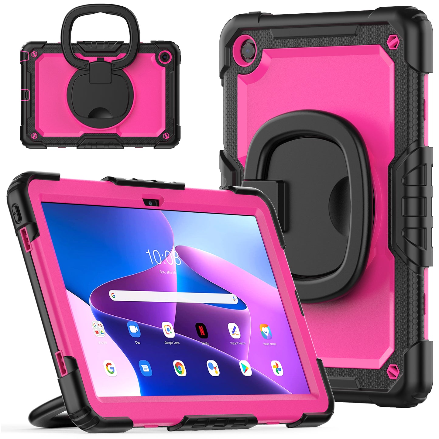 Tough Hook Lenovo Tab M10 2022 Shockproof Case Rotatable Folding Handle Grip