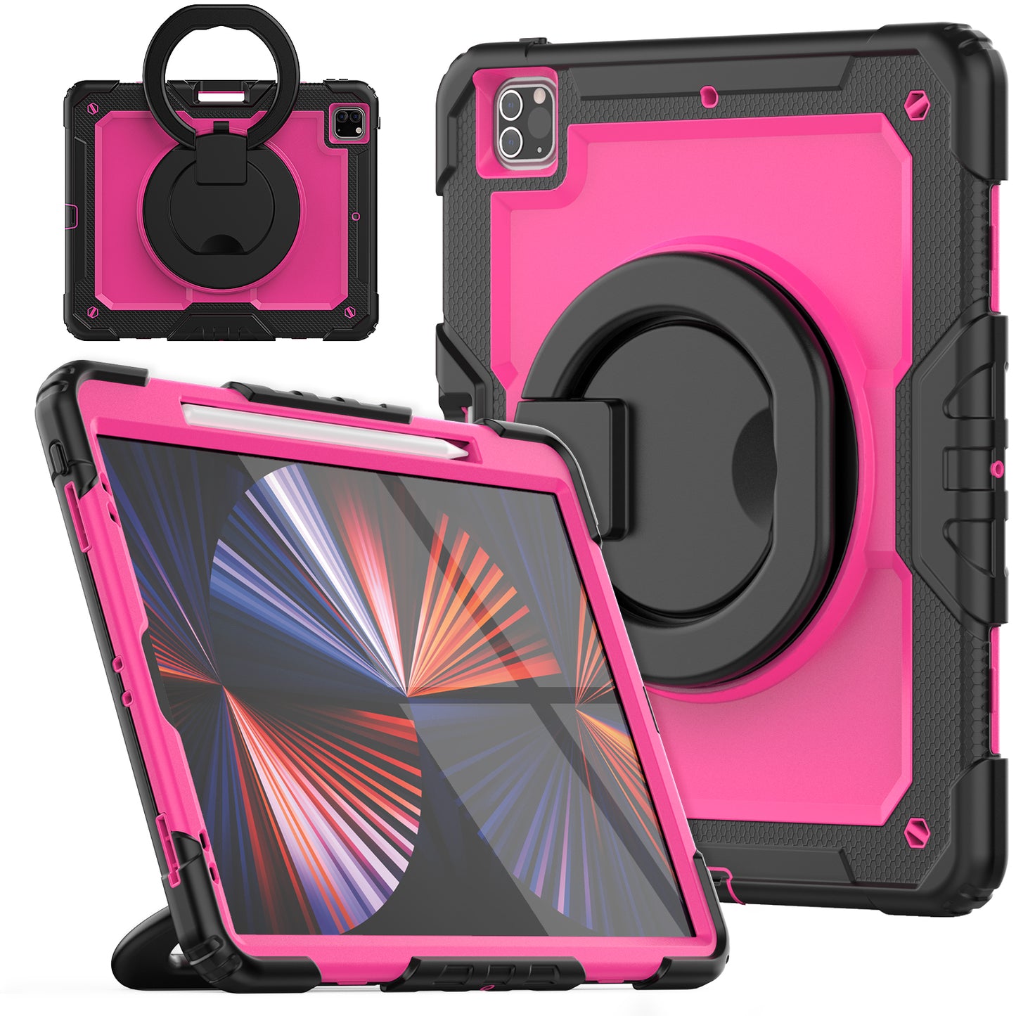 Tough Hook iPad Pro 12.9 2020 Shockproof Case Rotatable Folding Handle Grip