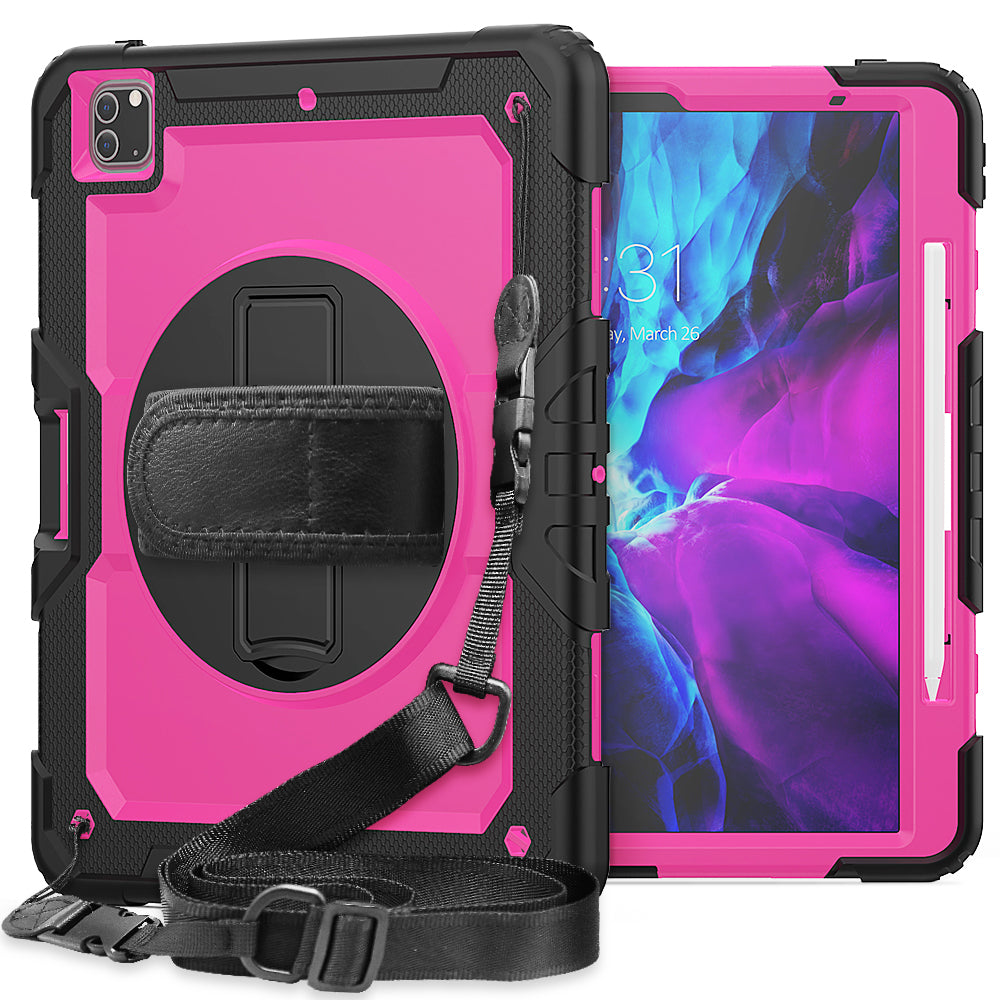 Tough Strap iPad Pro 12.9 2018 Shockproof Case Multi-functional Built-in Screen Protector