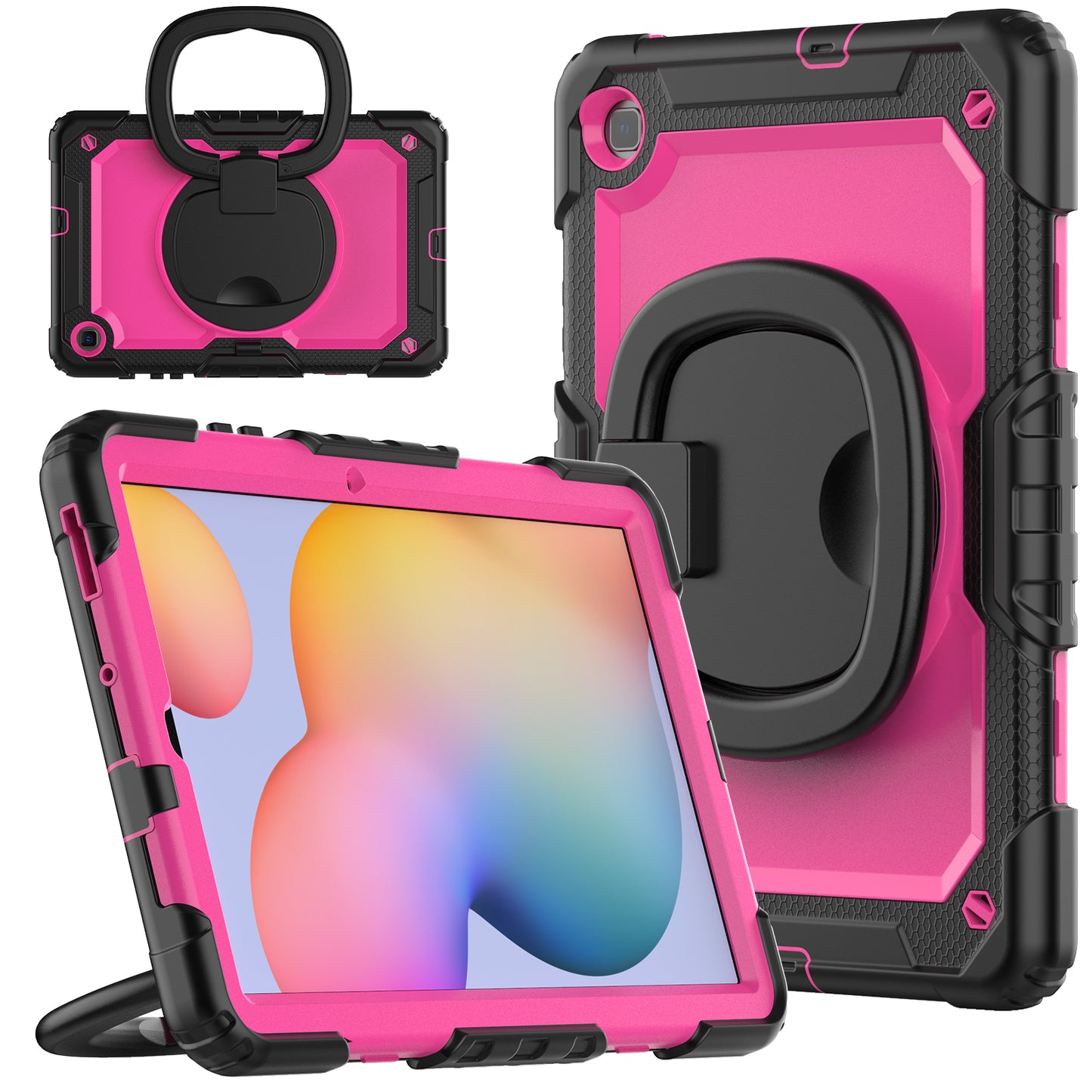 Tough Hook Galaxy Tab S6 Lite Shockproof Case Rotatable Folding Handle Grip