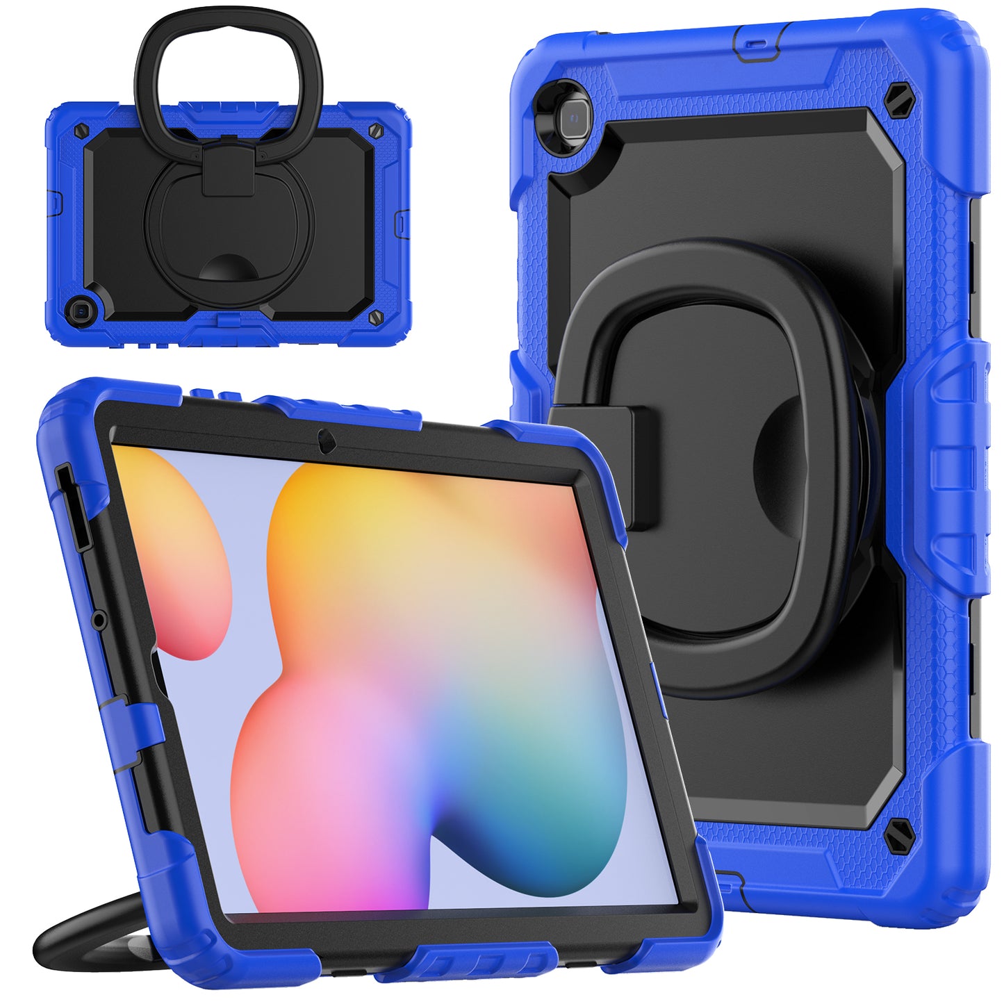 Tough Hook Galaxy Tab S6 Lite Shockproof Case Rotatable Folding Handle Grip