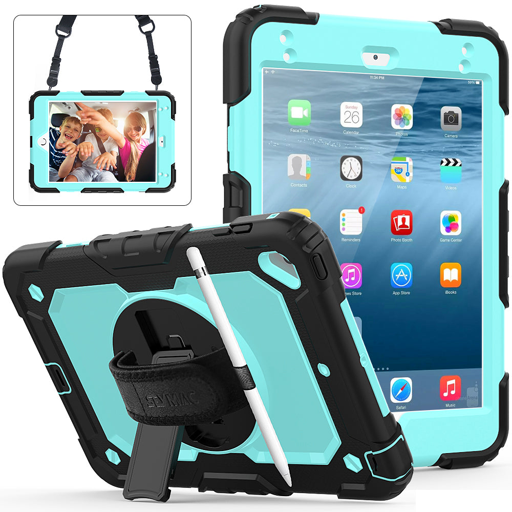 Tough Strap iPad Mini 5 Shockproof Case Multi-functional Built-in Screen Protector