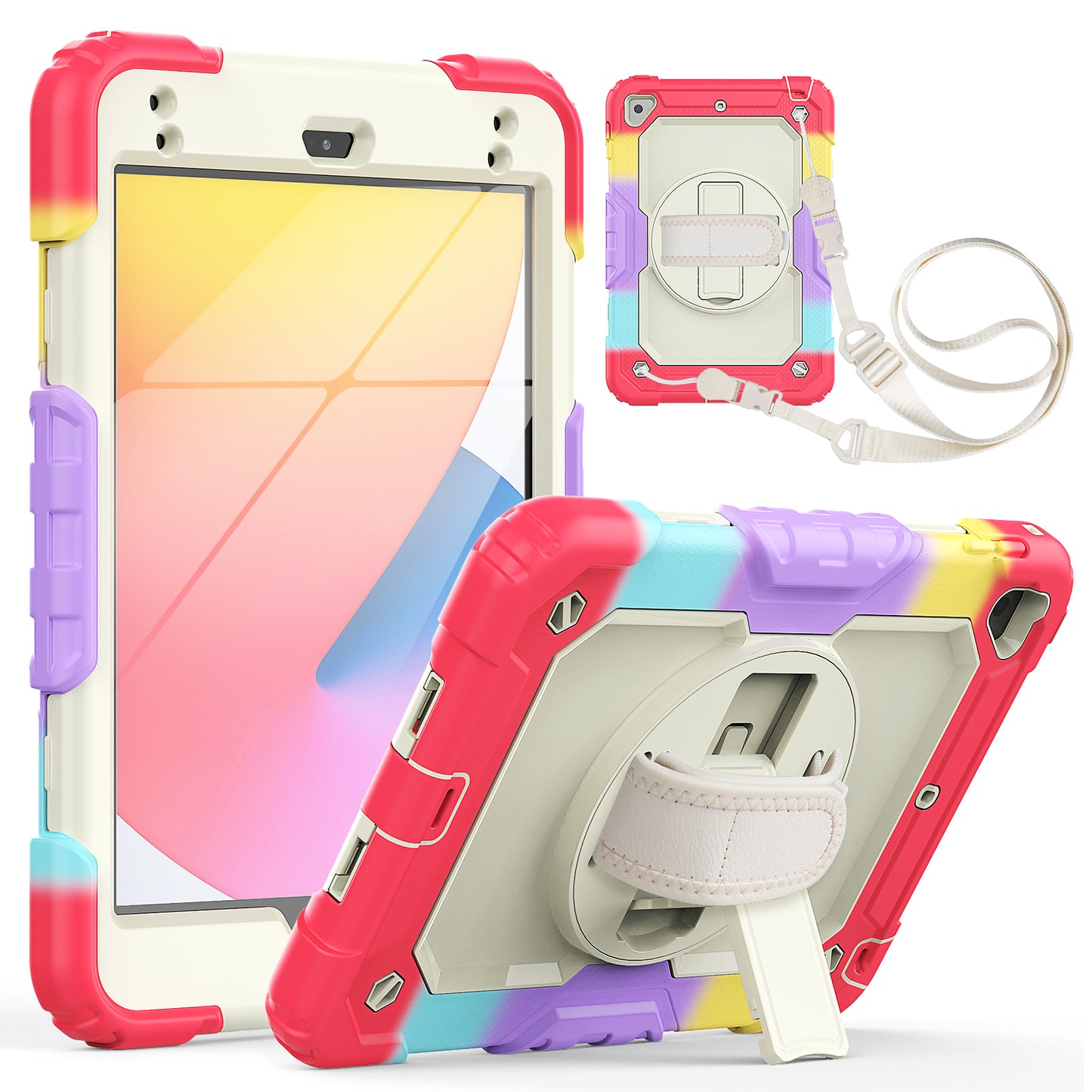 Tough Strap iPad Mini 5 Shockproof Case Multi-functional Built-in Screen Protector