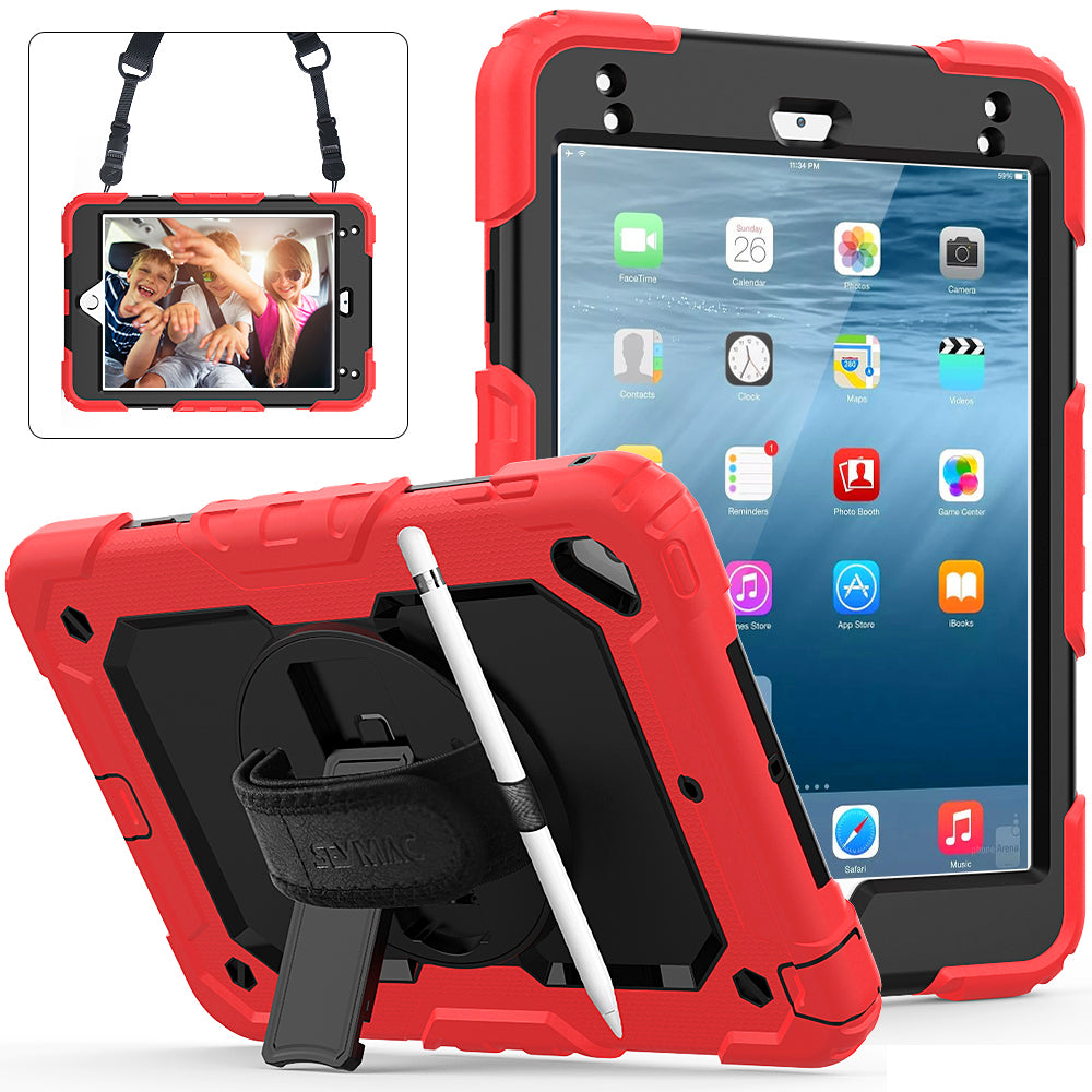 Tough Strap iPad Mini 5 Shockproof Case Multi-functional Built-in Screen Protector