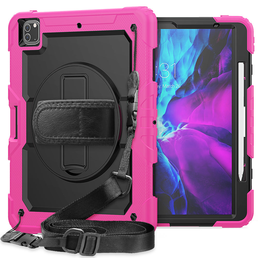 Tough Strap iPad Pro 12.9 2018 Shockproof Case Multi-functional Built-in Screen Protector