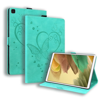 Love Butterfly Galaxy Tab A7 Lite Grils Leather Case Embossing Wallet Flip Stand