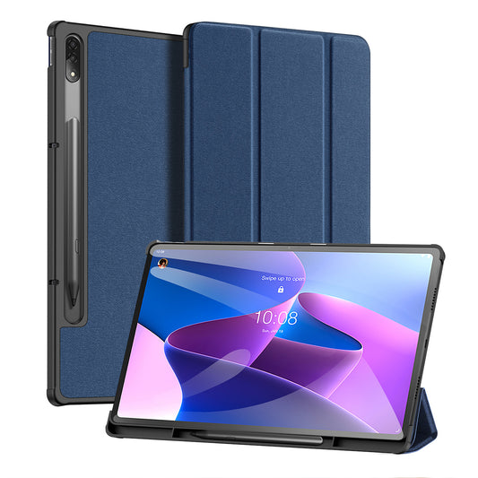 Domo Flip Lenovo Tab P12 Pro (2021) Leather Case Smart Magnetic Tri-fold Stand