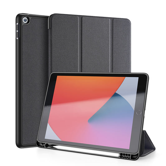 Domo Flip Apple iPad 8 Leather Case Smart Magnetic Tri-fold Stand