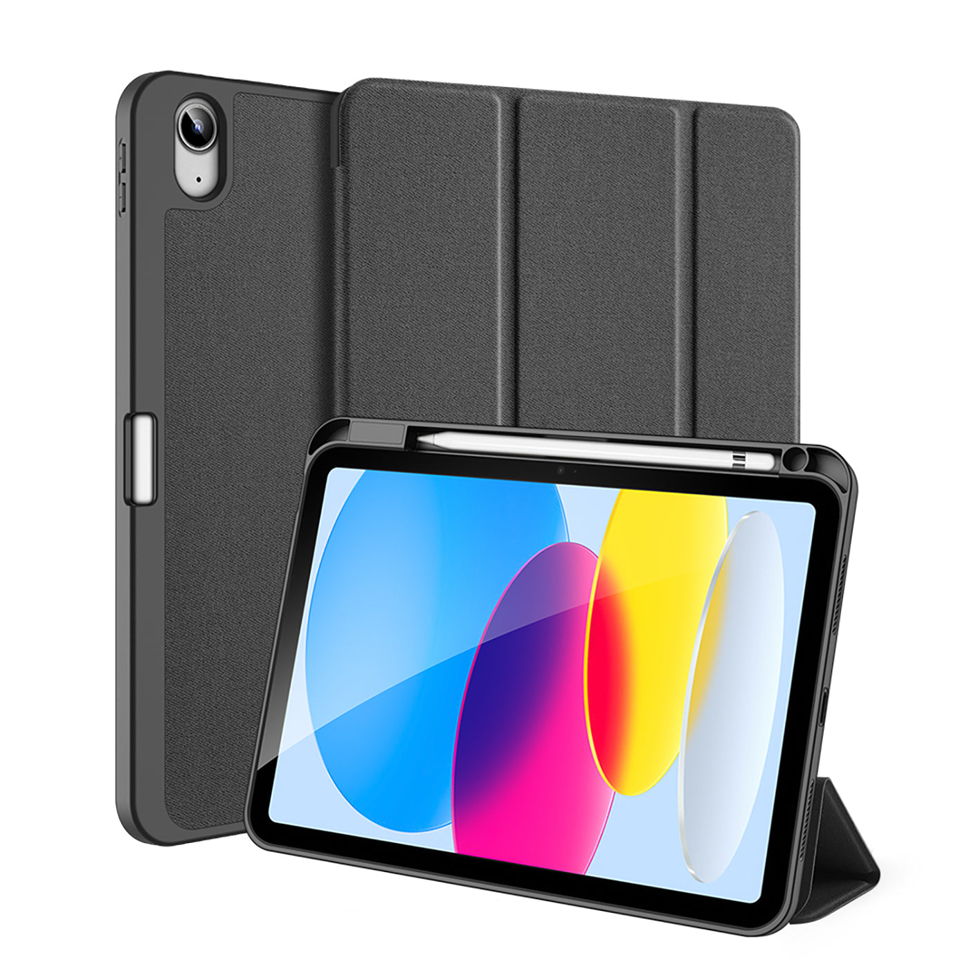 Domo Flip Apple iPad 10 Leather Case Smart Magnetic Tri-fold Stand